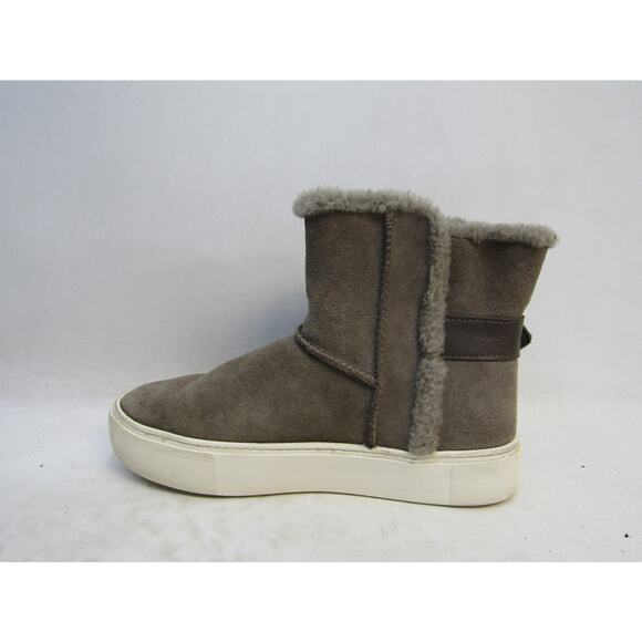 UGG Womens Size 6 Gray Suede Buckle Winter Boots - Picture 2 of 11
